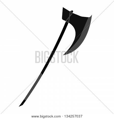 Medieval ax weapon vector. Flat style equipment. Isolated weapons and tools.