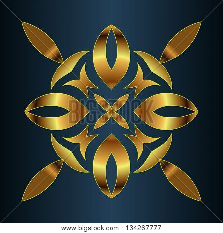 Abstract illusion texture pattern lines in the form of a convex symmetrical ellipse pattern in a square on a brown gradient background