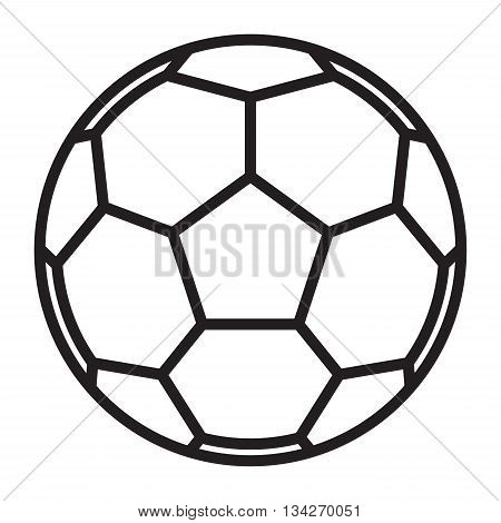 Soccer ball. Pentagons and hexagons forming a ball round shape. Vector icon