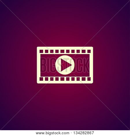 Video Icon. Flat Design Style. Vector Eps 10.