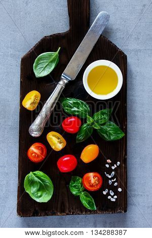 Cutting Board And Ingredients