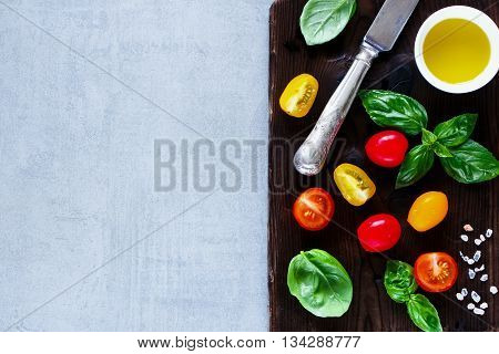 Cutting Board And Ingredients