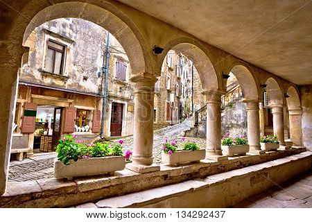 Groznjan town lodge and old architecture Istria Croatia