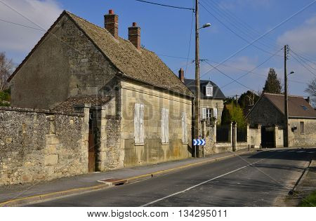 Serans France - march 14 2016 : the picturesque village in spring