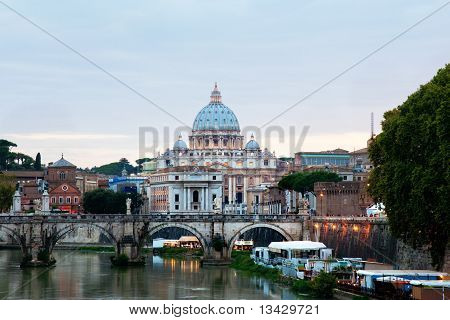 Angelo Bridge And St. Peter's Basilica