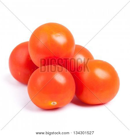 Cherry tomatoes isolated on white background