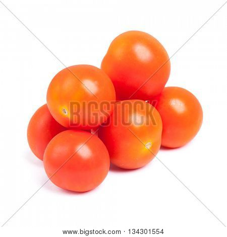 Cherry tomatoes isolated on white background