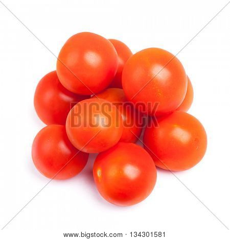 Cherry tomatoes isolated on white background