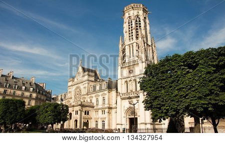 The town hall of 1st arrondissement of Paris is a striking eclectic building where neo Renaissance French Renaissance and Flamboyant Gothic architectural features beautifully blend.