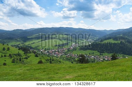 Mountains Pieniny in Slovakia and Poland in June