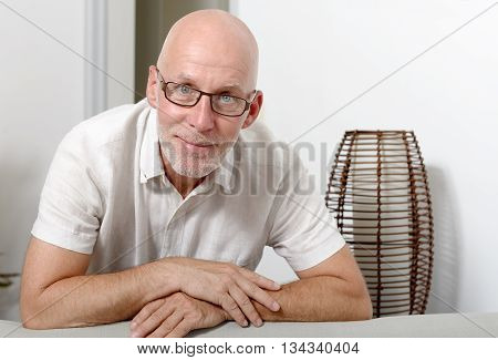 a portrait of a handsome mature man
