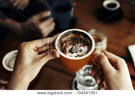 Camping Coffee Break Togetherness Friendship Concept