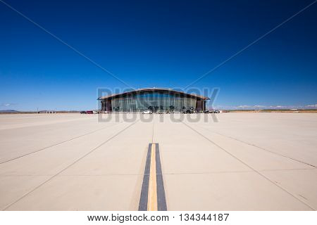 USA/NEW MEXICO, 20 May 2016. Spaceport America. Virgin Galactic. SpaceX. Editorial only.