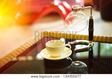 Coffee Cup And Siphon Vacuum Coffee Maker