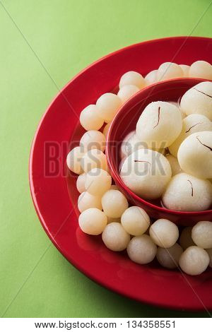 Rasgulla or Rosogulla or Ras Gulla, famous Indian sweet
