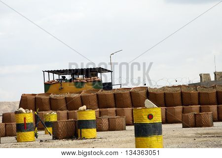 BAMERNI,IRAQ- FEBRUARY 28, 2008 : Military vehicles and tanks are seen at Bamerni, controlled by Turkish troops since 2002 in Kurdistan,Iraq,on February 28, 2008.