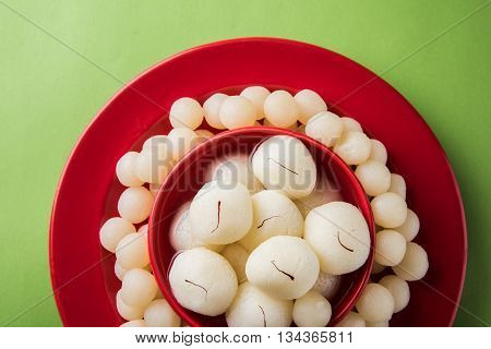 Rasgulla or Rosogulla or Ras Gulla, famous Indian sweet