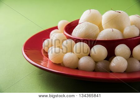 Rasgulla or Rosogulla or Ras Gulla, famous Indian sweet