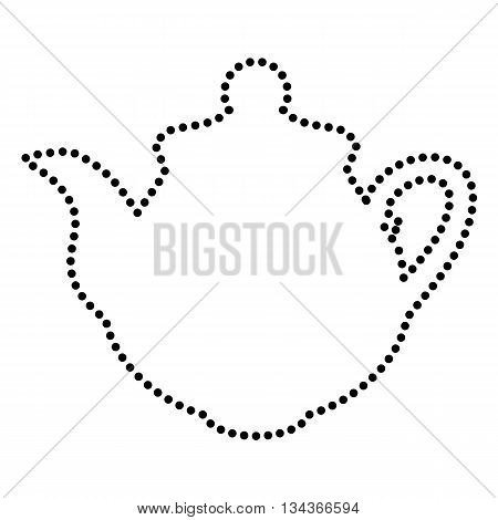 Tea maker Kitchen sign. Dot style or bullet style icon on white.