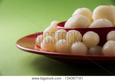 Rasgulla or Rosogulla or Ras Gulla, famous Indian sweet
