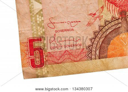 5 Gambian Dalasi Bank Note