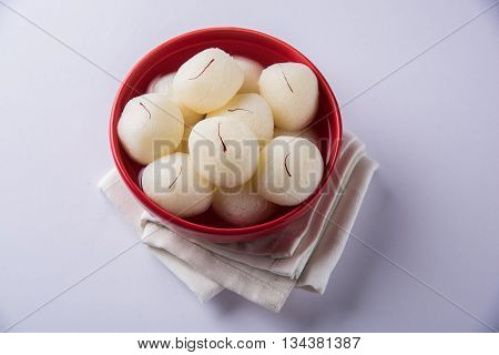 Rosogolla or Roshogolla or Rasagola or Ras Gulla, famous Bengali sweet