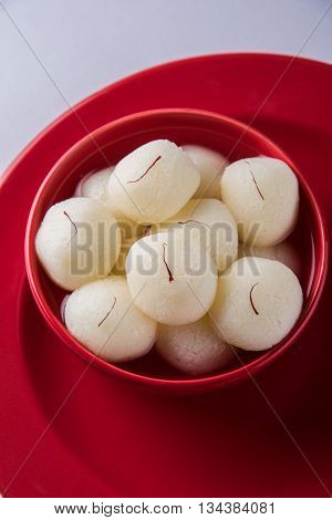 Rosogolla or Roshogolla or Rasagola or Ras Gulla, famous Bengali sweet