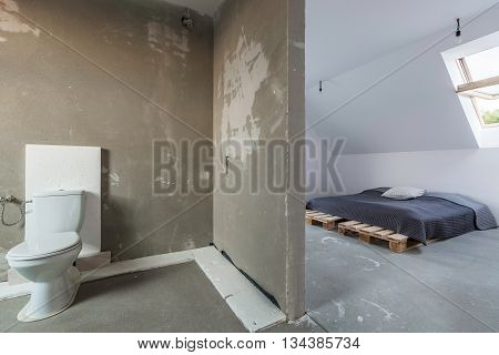 Spacious Home Interior During Renovation