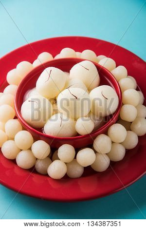 Rosogolla or Roshogolla or Rasagola or Ras Gulla, famous Bengali sweet