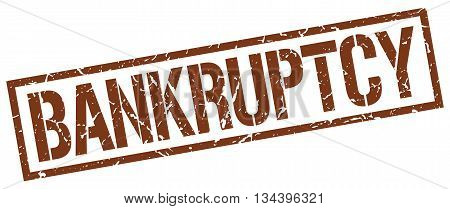 Bankruptcy Stamp. Vector. Stamp. Sign. Bankruptcy. Brown.