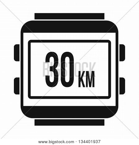 Speedometer bike icon in simple style isolated on white background