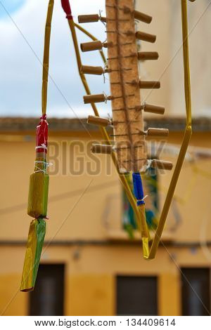 Fireworks in a fallas popular fest in valencia spain