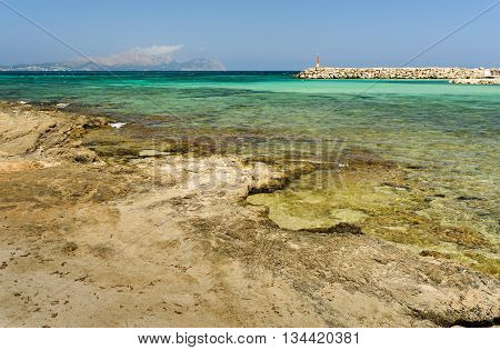 Can Picafort city at Mallorca, beach and sea