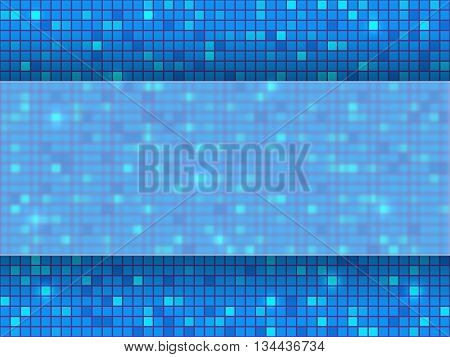 Red pixel mosaic background with place for your text. Vector illustration.