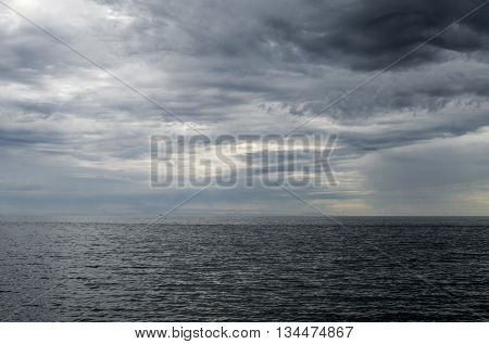Clouds in the sky over the sea