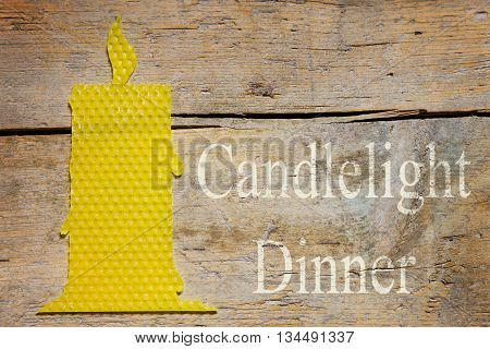 Beeswax, Candle On Wooden Table, Candlelight Dinner