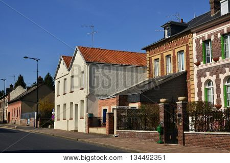 Fleury sur Andelle France - march 15 2016 : the main street of the village
