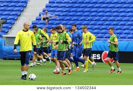 Uefa Euro 2016: Ukraine Pre-match Training In Lyon