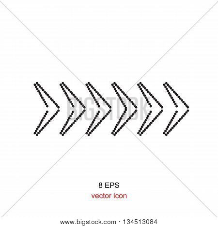 simple arrow icon isolated on white background