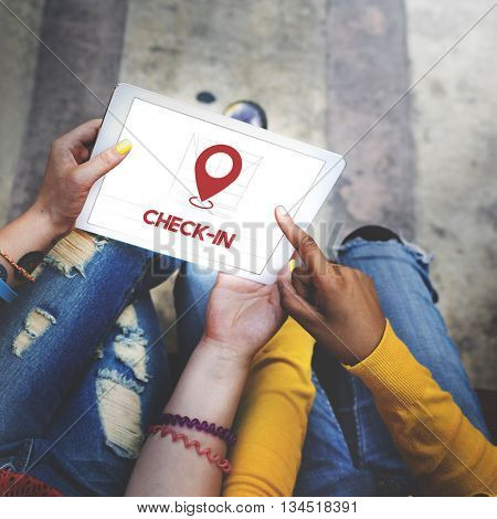 Destinaton Checkin Concept