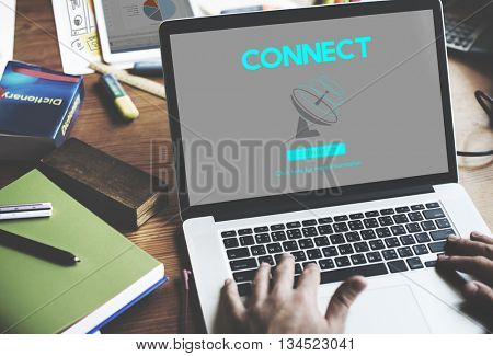 Boardcast Data Transmission GPS Navigation Concept
