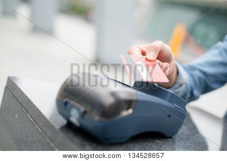Credit card pay on pos terminal by NFC