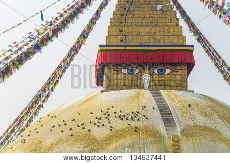 Boudhanath stupa in Kathmandu, Nepal