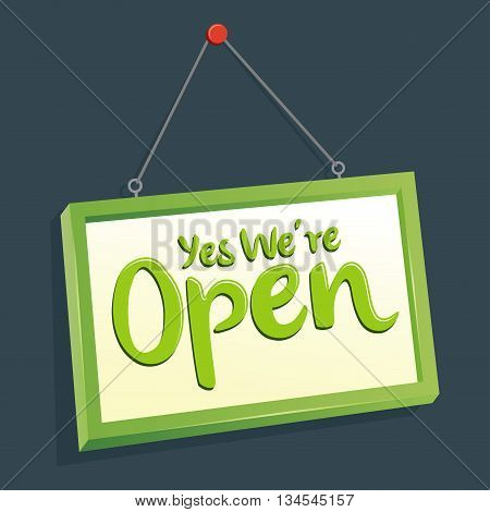 Stock Vector Yes We Are Open Images, Illustrations & Vectors (Free ...