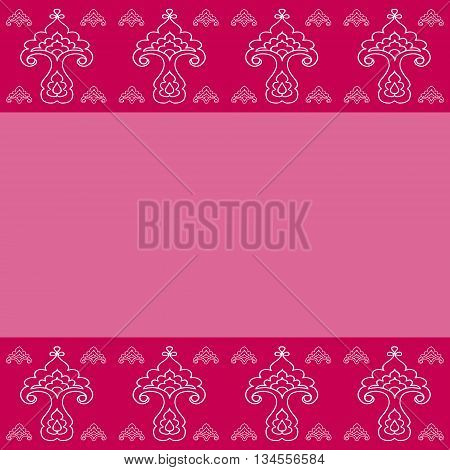 Stylization Framework.  Illustration abstract framework. Template for Greeting Card. Monochrome vector illustration.