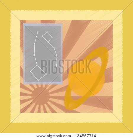 flat shading style icon education astronomy lesson