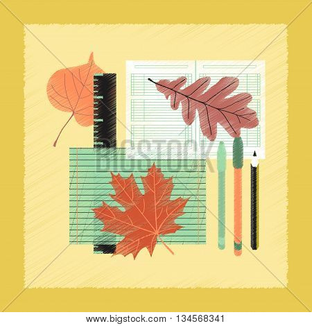 flat shading style icon education notebook pen