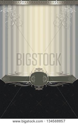 Decorative vintage background with elegant borderframe and old-fashioned patterns.