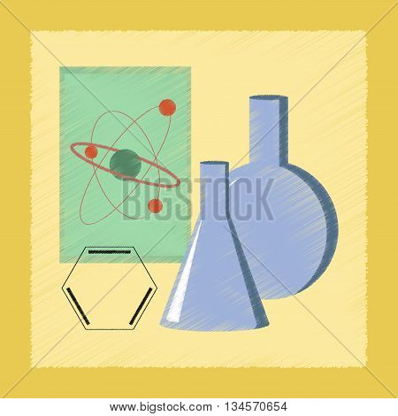flat shading style icon school chemistry lesson