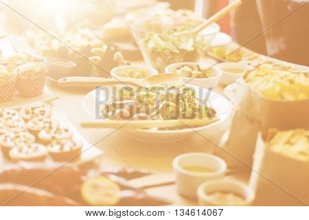 Buffet Brunch Food Eating Festive Cafe Dining Concept